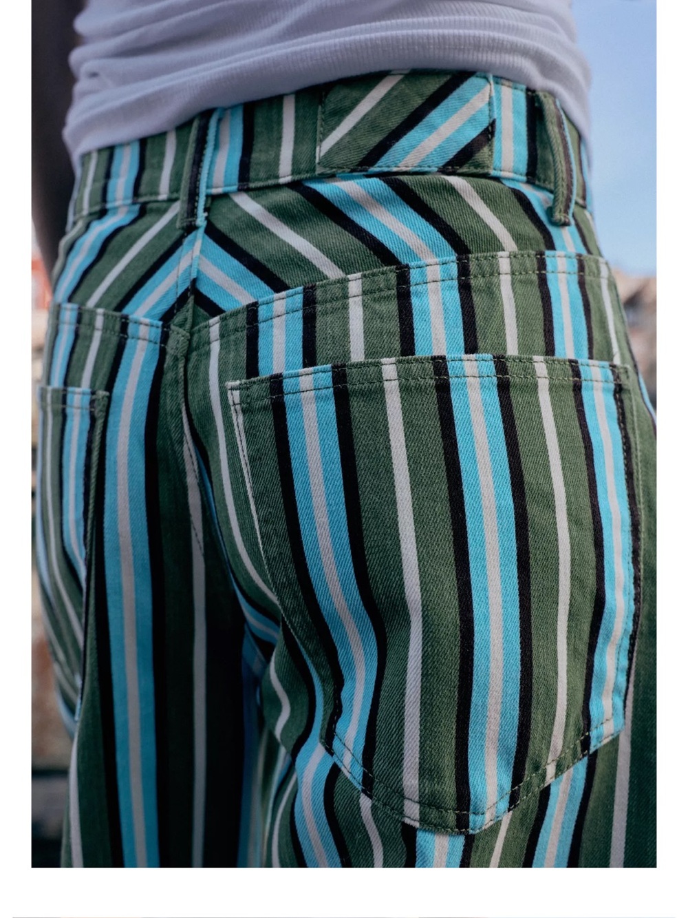 Zara Z1975 STRIPED BARREL JEANS - Picture 9 of 11